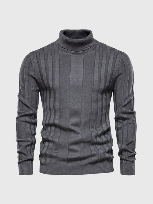 Klassischer Rollkragenpullover mit Streifen für Herren