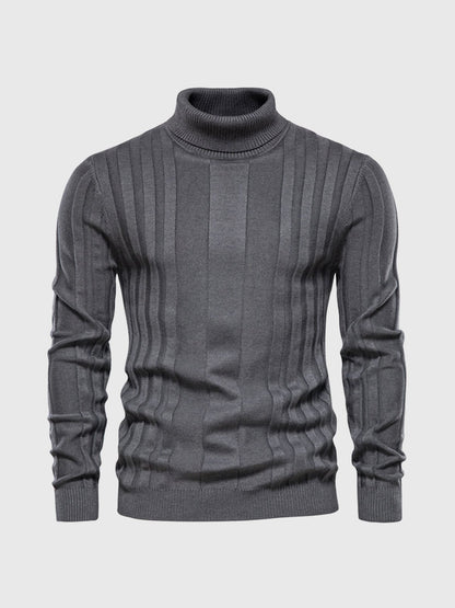 Klassischer Rollkragenpullover mit Streifen für Herren