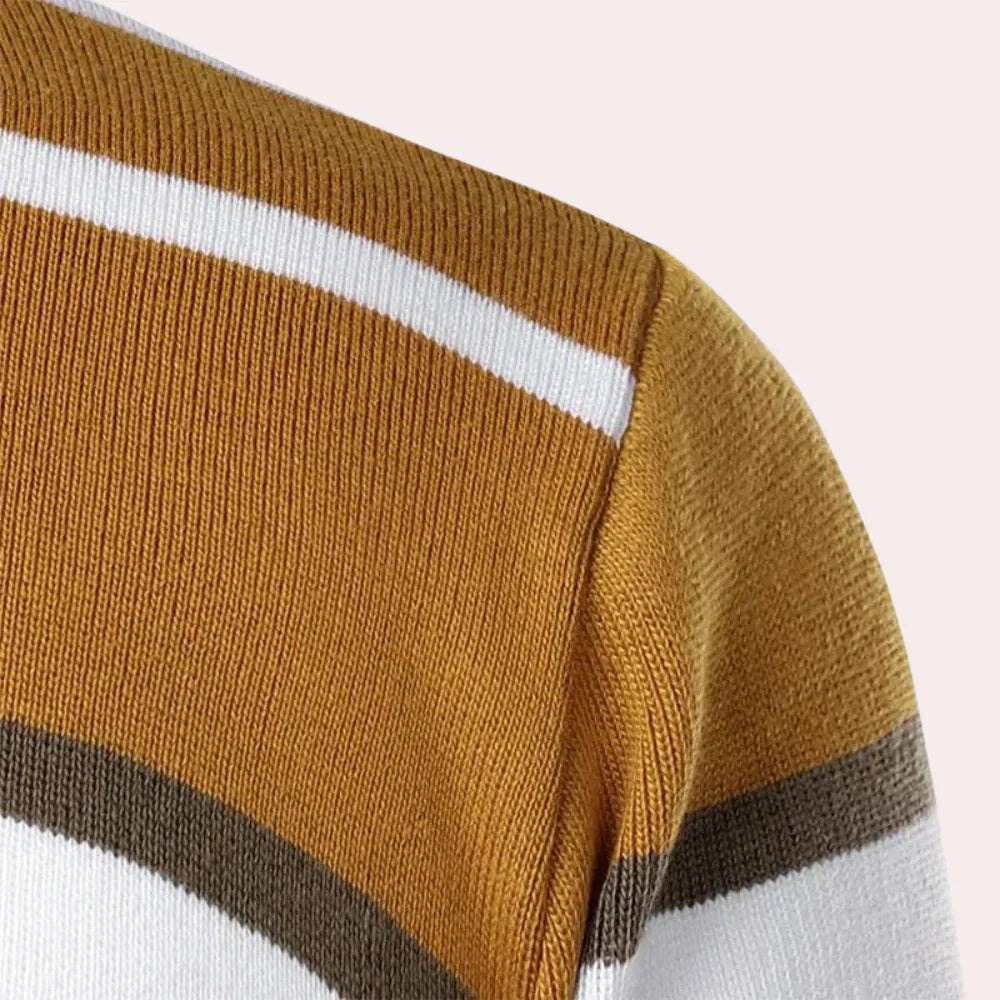Lässiger Herrenpullover mit zeitlosem Streifenmuster für entspannte Freizeitlooks