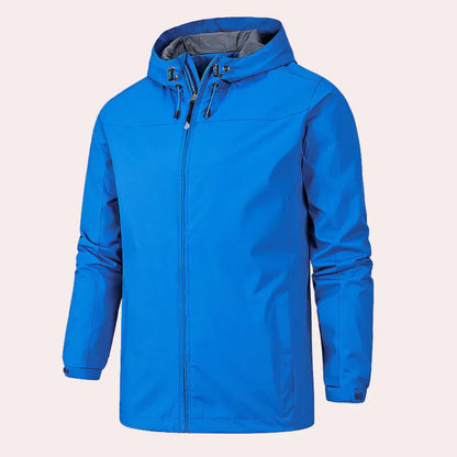 Leichte Outdoor-Windjacke mit verstellbarer Kapuze