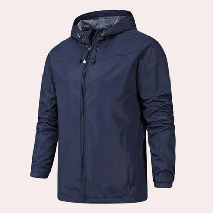 Leichte Outdoor-Windjacke mit verstellbarer Kapuze