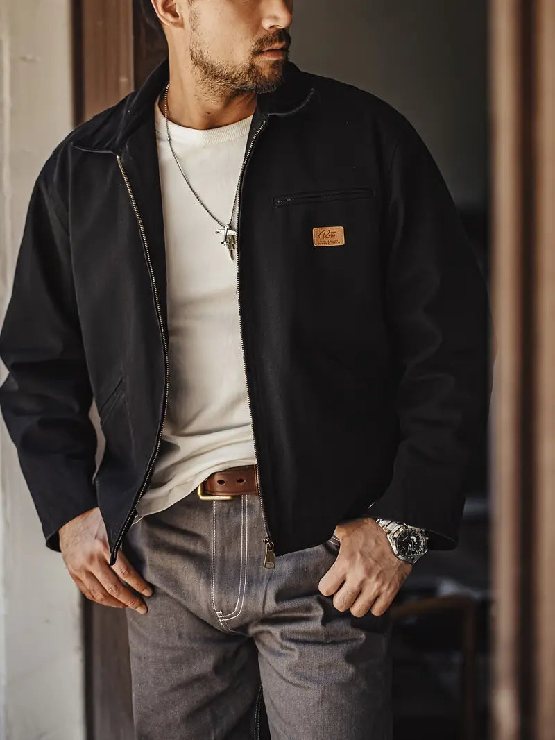 Leichte Vintage Baumwolljacke für Herren – Stilvoller Casual-Look für jede Gelegenheit