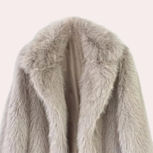 Luxuriöser Plüsch-Wintermantel für Damen – Bequem und Warm