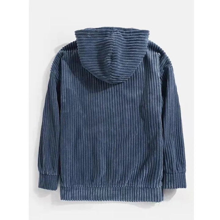 Moderne Cord-Kapuzenjacke für Herren im trendigen Stil