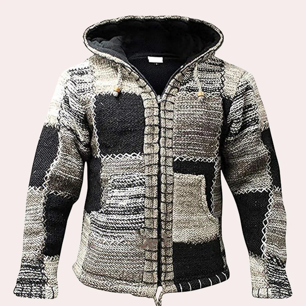 Moderne Herren Kapuzenjacke im Patchwork-Stil für jeden Anlass