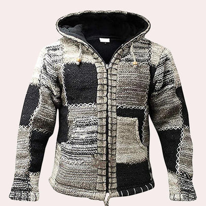 Moderne Herren Kapuzenjacke im Patchwork-Stil für jeden Anlass