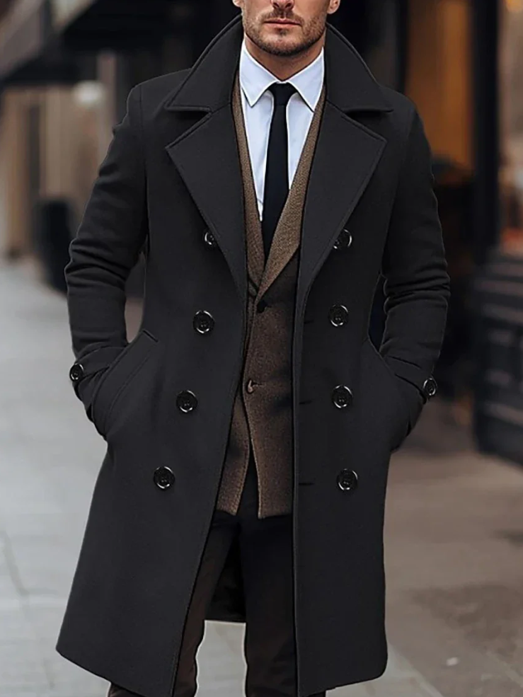 Modischer Wollmantel für Herren - Ideal für kalte Tage