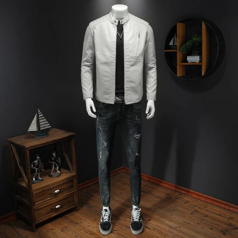 Premium Biker-Lederjacke für Männer – Stilvoll & Bequem