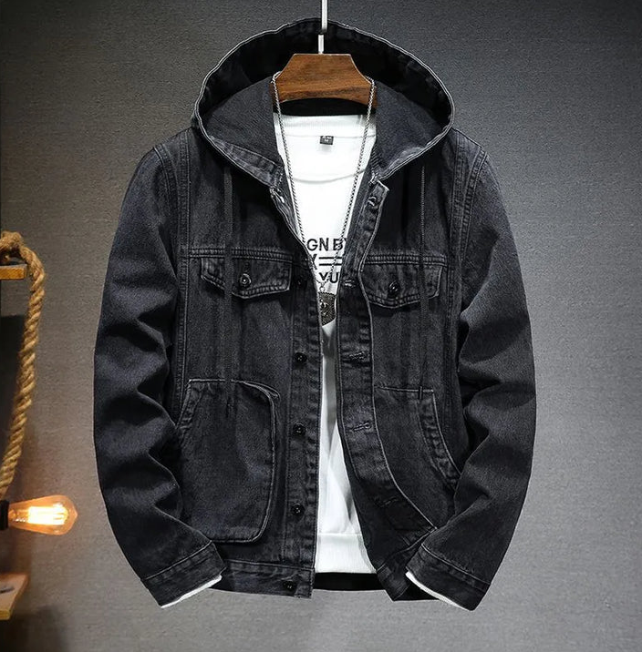 Retro Herrenjacke mit Kapuze im Vintage-Stil