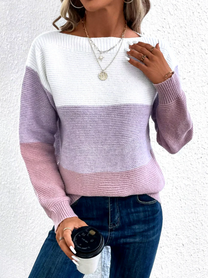 Retro-Style Damen Komfortpullover – Bequem und Trendig