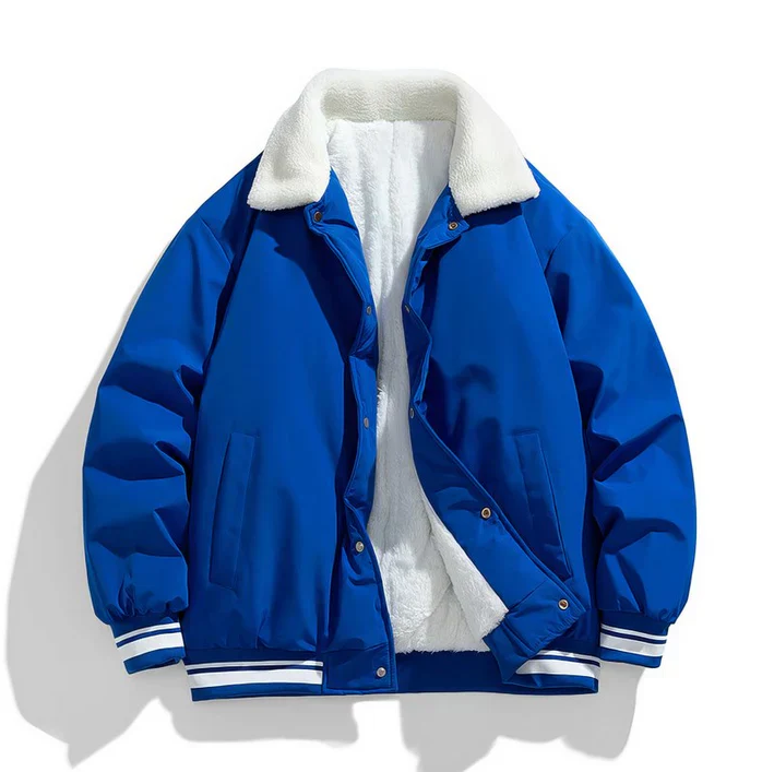 Robuste Herren Winterjacke mit warmem Sherpa-Kragen