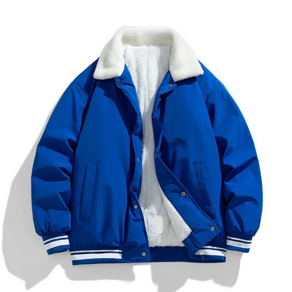 Robuste Herren Winterjacke mit warmem Sherpa-Kragen