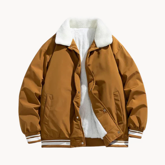 Robuste Herren Winterjacke mit warmem Sherpa-Kragen