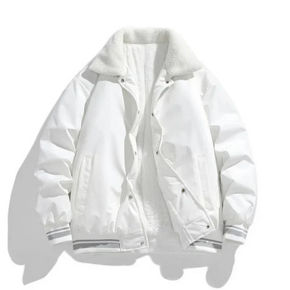 Robuste Herren Winterjacke mit warmem Sherpa-Kragen