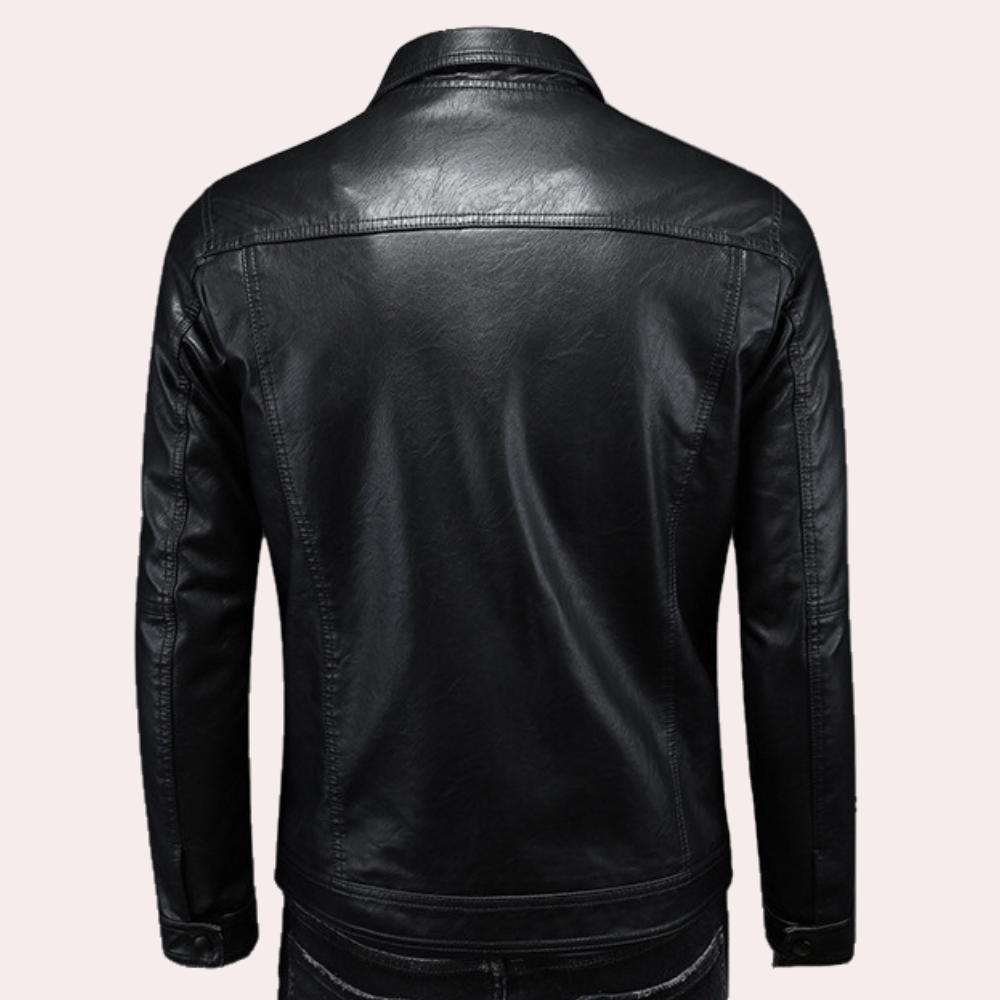 Stylisch Moderne Bikerjacke Für Herren Mit Trendigen Stil