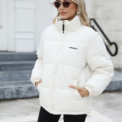 Stylische Winterjacke für Damen – Winddichter, warmer Daunenmantel mit lockerer Passform und mehreren Farben