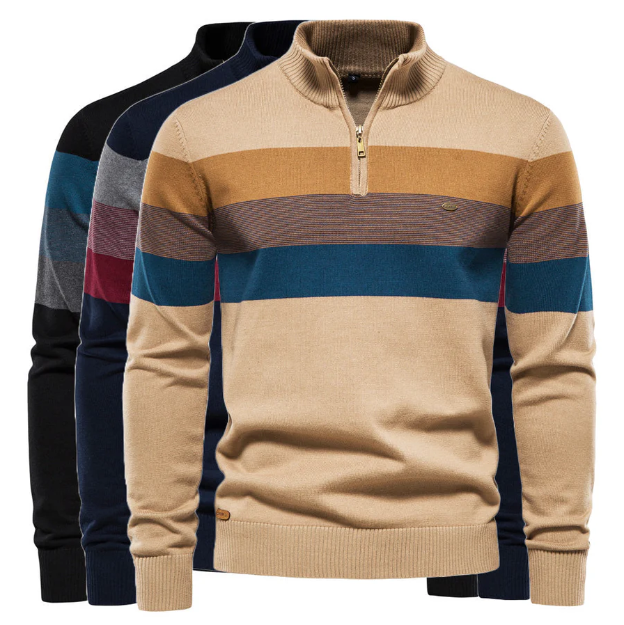 Stylischer gestreifter Pullover für Herren - Premium-Qualität