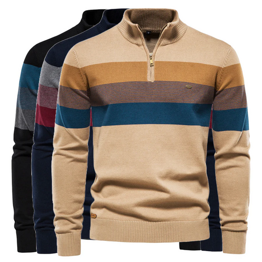 Stylischer gestreifter Pullover für Herren - Premium-Qualität