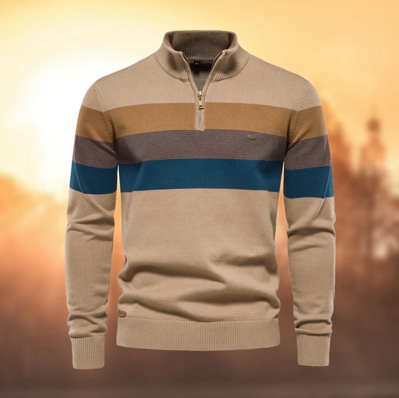Stylischer gestreifter Pullover für Herren - Premium-Qualität