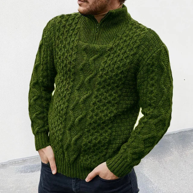 Stylischer Herrenpullover mit Halbreißverschluss – Premium Qualität für Komfort und Eleganz