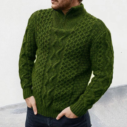 Stylischer Herrenpullover mit Halbreißverschluss – Premium Qualität für Komfort und Eleganz