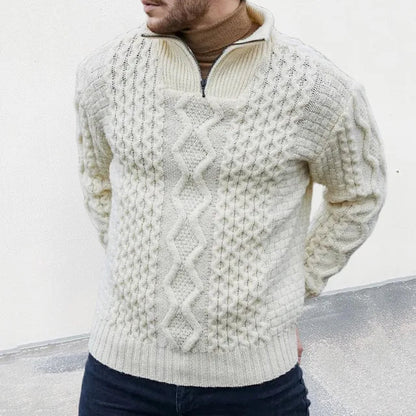 Stylischer Herrenpullover mit Halbreißverschluss – Premium Qualität für Komfort und Eleganz