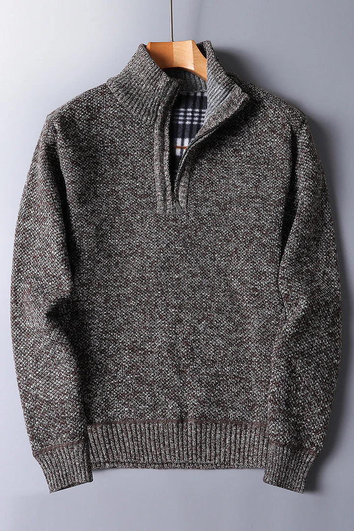 Stylischer Strickpullover für Herren mit praktischem Reißverschluss