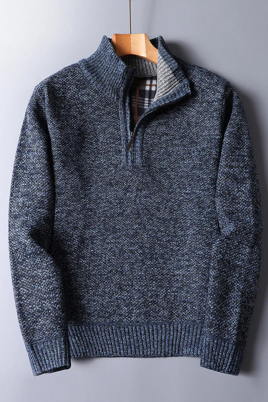 Stylischer Strickpullover für Herren mit praktischem Reißverschluss