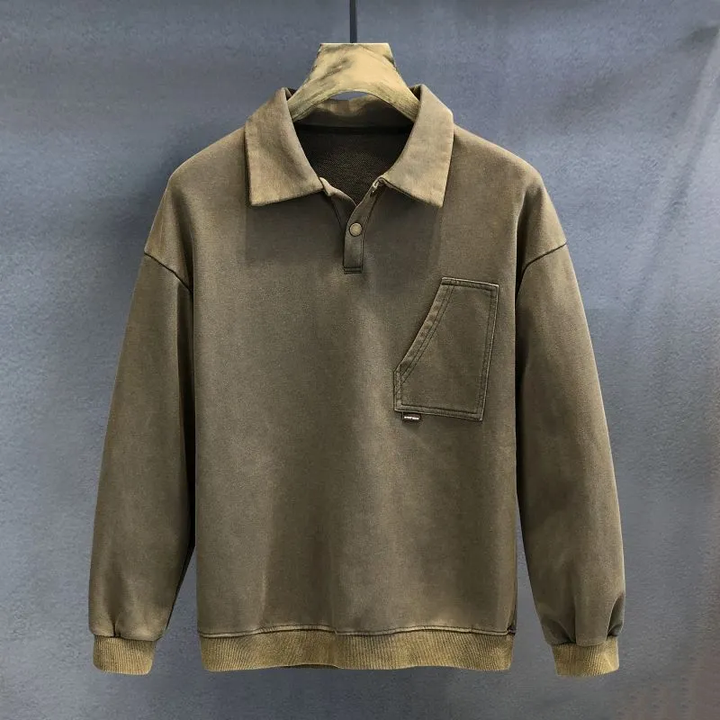 Stylisches Herren-Langarm-Polo – Bequem und Zeitlos