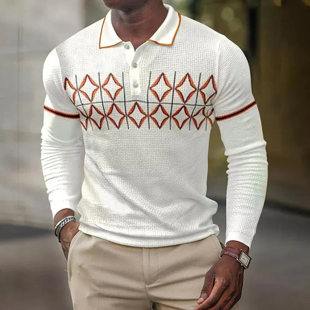 Stylisches Herren Langarmshirt aus atmungsaktiven Materialien