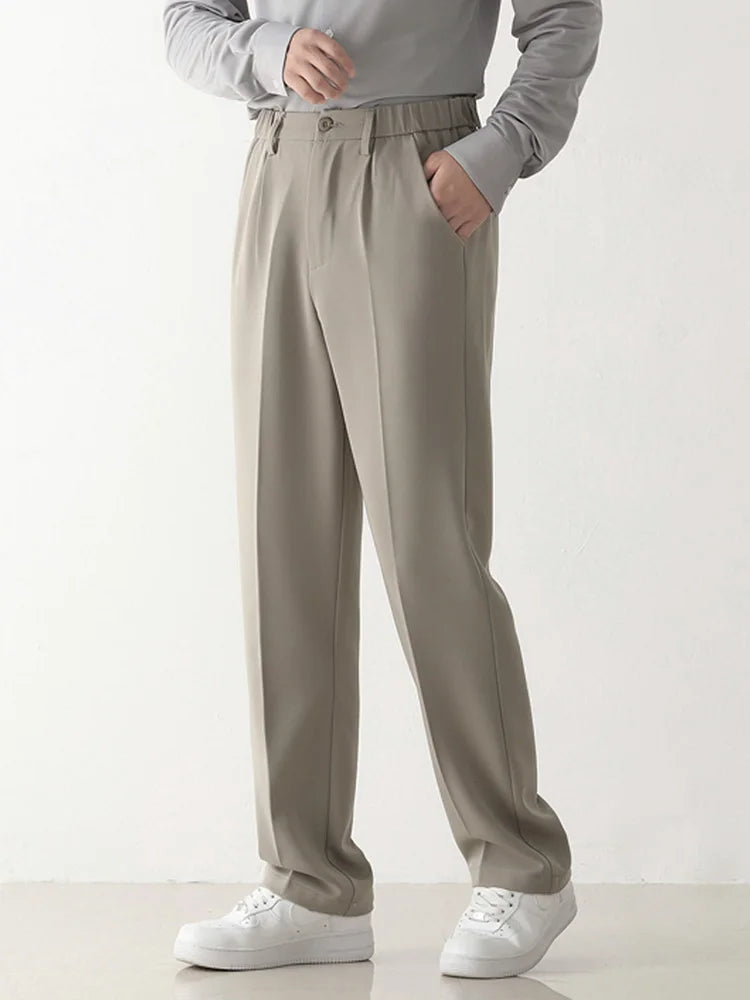Thomas Men's Draped Formal Pants - Relaxed Fit Tailored Trousers for Business and Casual Wear