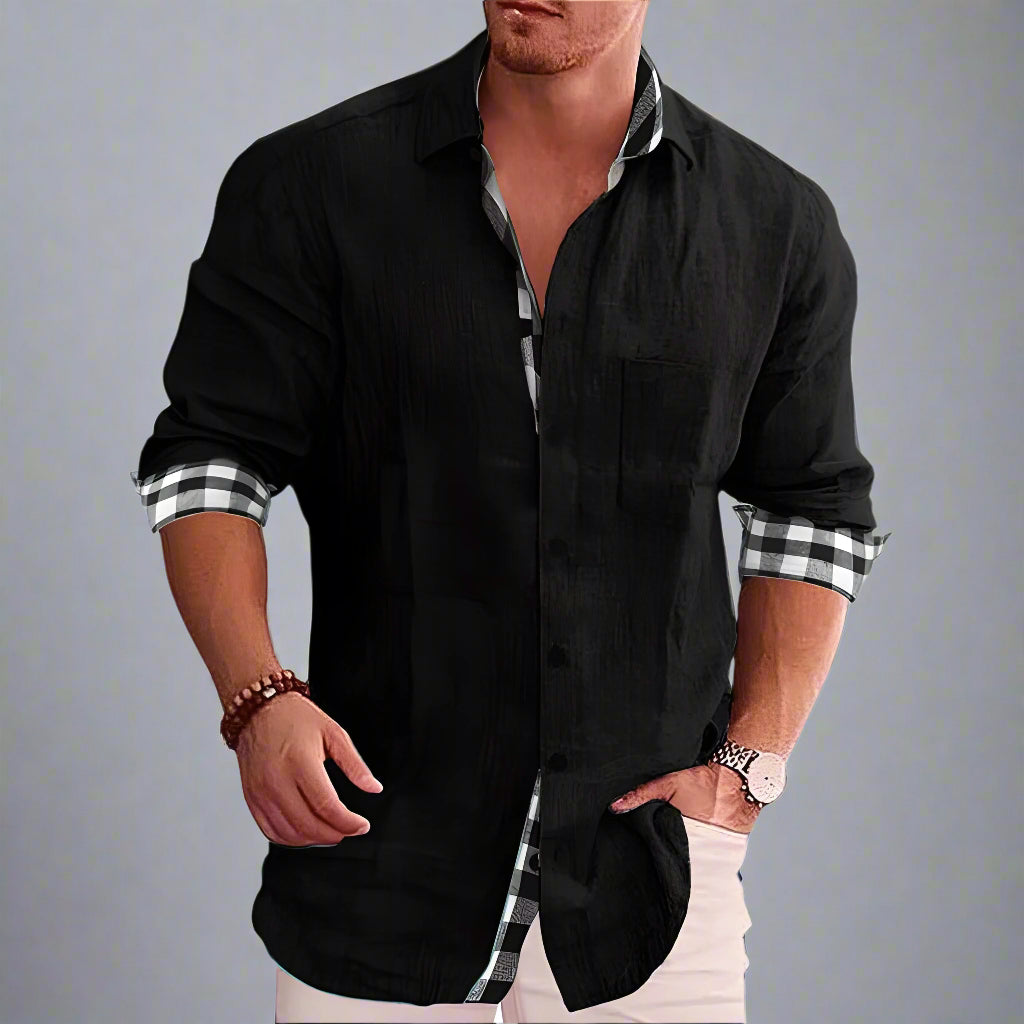 Tim | Herren Designerhemd mit Kontrastdetails – stilvoll und vielseitig