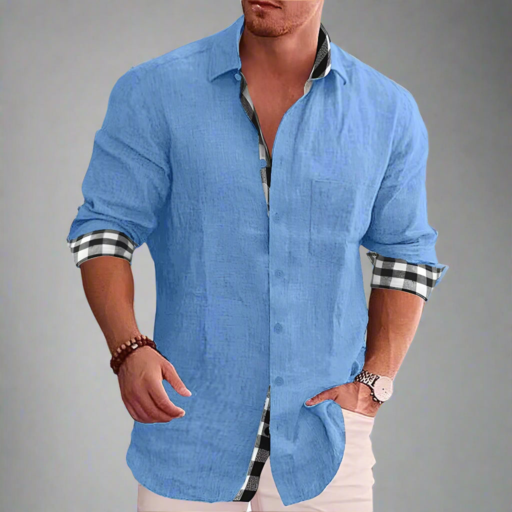 Tim | Herren Designerhemd mit Kontrastdetails – stilvoll und vielseitig