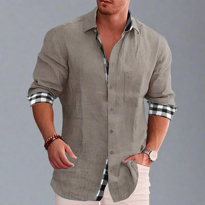 Tim | Herren Designerhemd mit Kontrastdetails – stilvoll und vielseitig