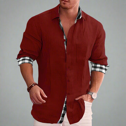 Tim | Herren Designerhemd mit Kontrastdetails – stilvoll und vielseitig