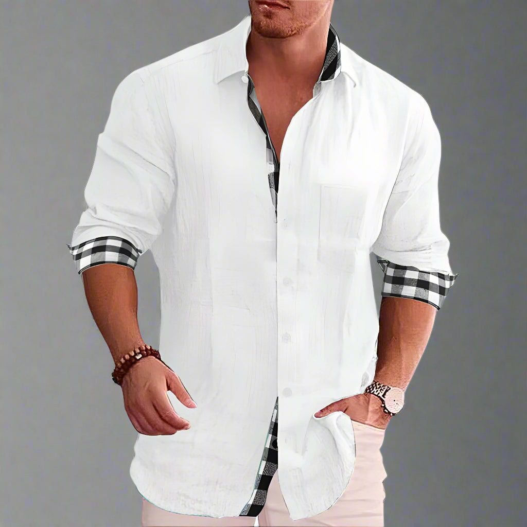 Tim | Herren Designerhemd mit Kontrastdetails – stilvoll und vielseitig