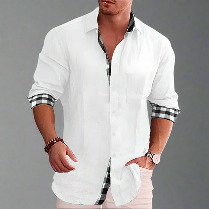 Tim | Herren Designerhemd mit Kontrastdetails – stilvoll und vielseitig