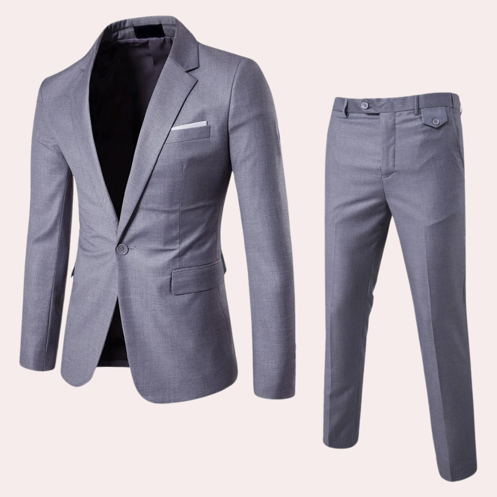 Timo | Zweiteiliges Herren-Set mit Slim Fit Blazer und passender Hose