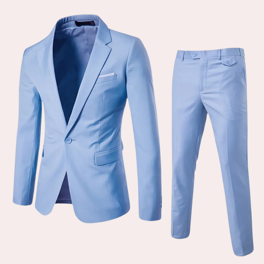 Timo | Zweiteiliges Herren-Set mit Slim Fit Blazer und passender Hose