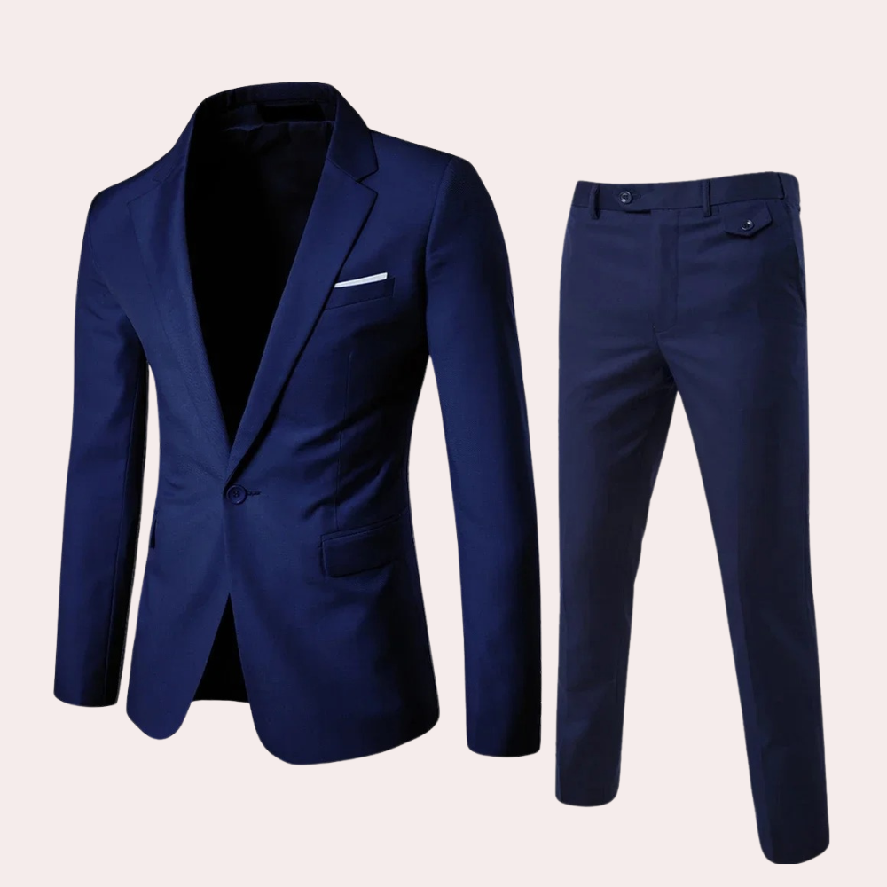 Timo | Zweiteiliges Herren-Set mit Slim Fit Blazer und passender Hose