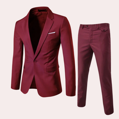 Timo | Zweiteiliges Herren-Set mit Slim Fit Blazer und passender Hose