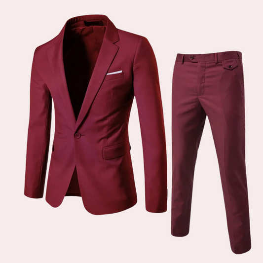 Timo | Zweiteiliges Herren-Set mit Slim Fit Blazer und passender Hose