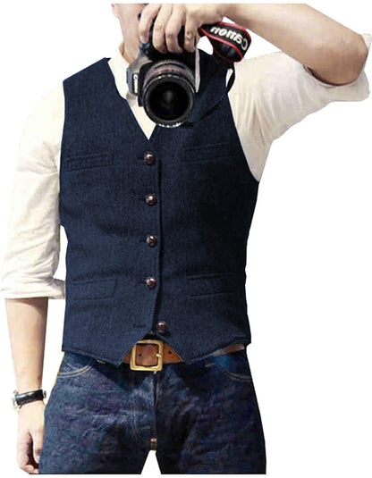 Tom | Vielseitige Herren-Weste mit klassischem Schnitt und Knopfleiste