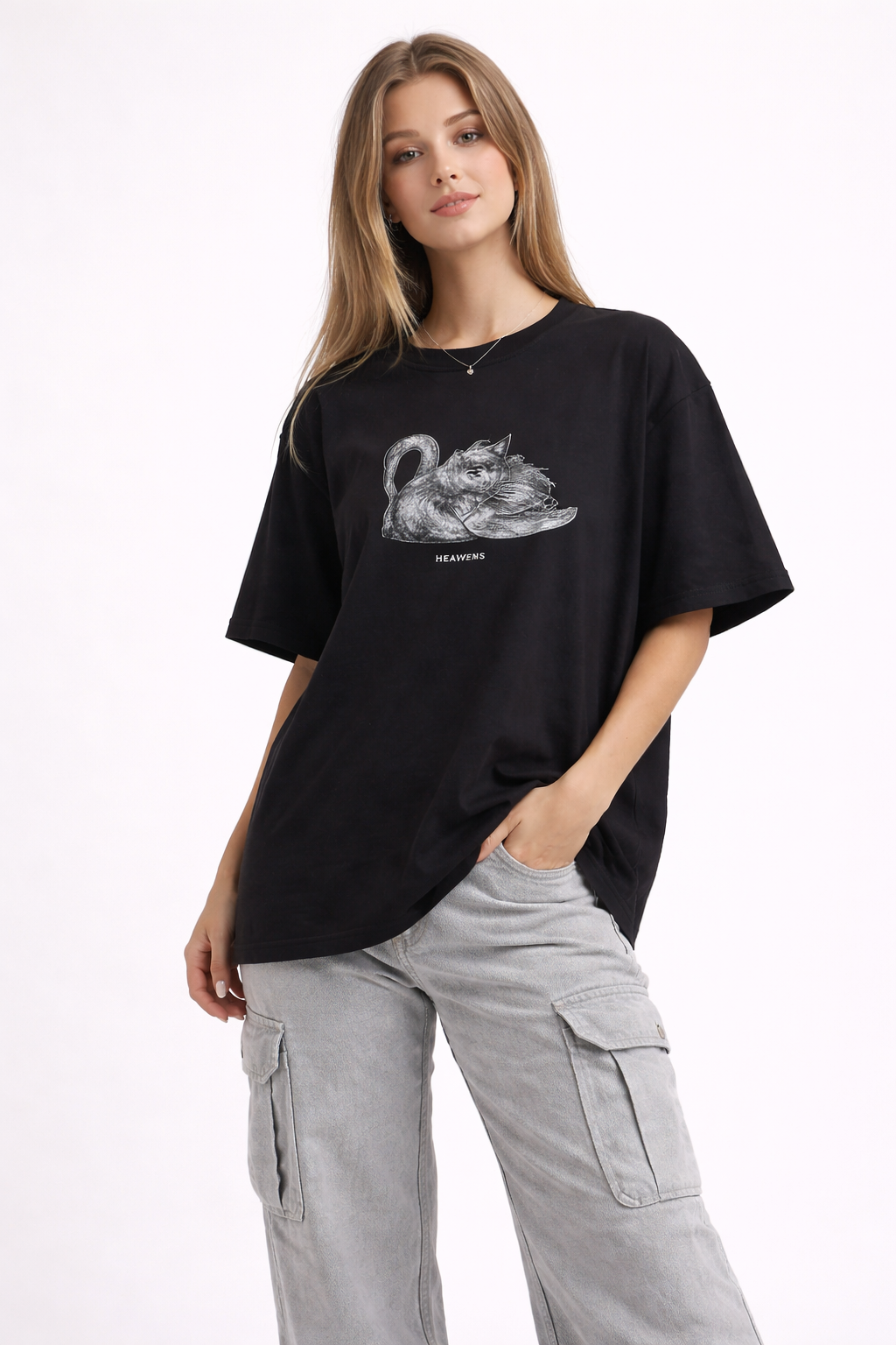 Womens Y2K Graphic Oversized T-Shirt