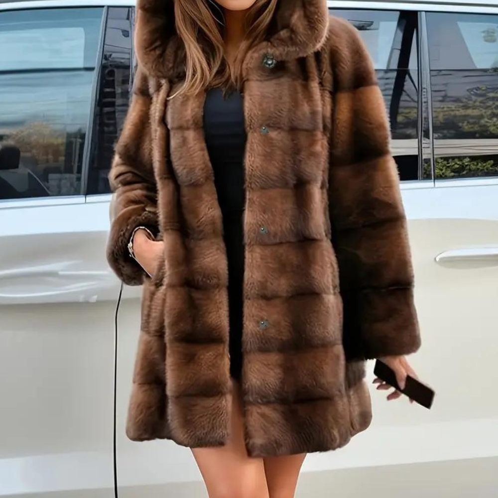 Trendige Damenjacke Mit Modischer Kapuze Für Stilbewusste