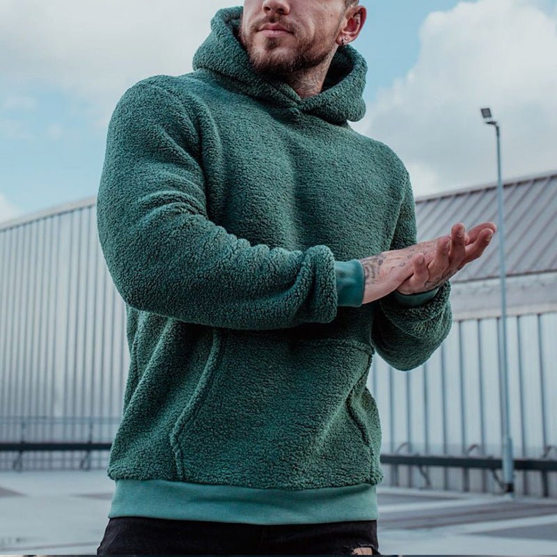 Ultraweicher Herren-Kapuzenpullover aus Plüsch für gemütliche Tage