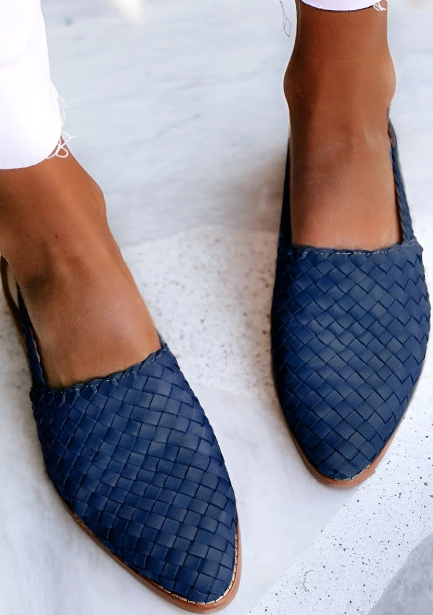 Vera | Flach geschnittene Sandalen mit Flechtmuster für Damen | Stilvoll, bequem & vielseitig