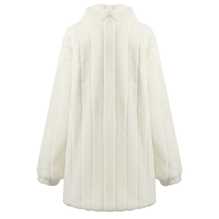 Weißer Winterjacke mit floralen Motiven für Frauen – Sportlicher Frühlingsstil