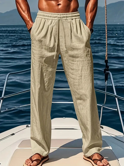 Weit geschnittene Herren Leinenhose | Luftige Sommerhose mit klassischem Stil