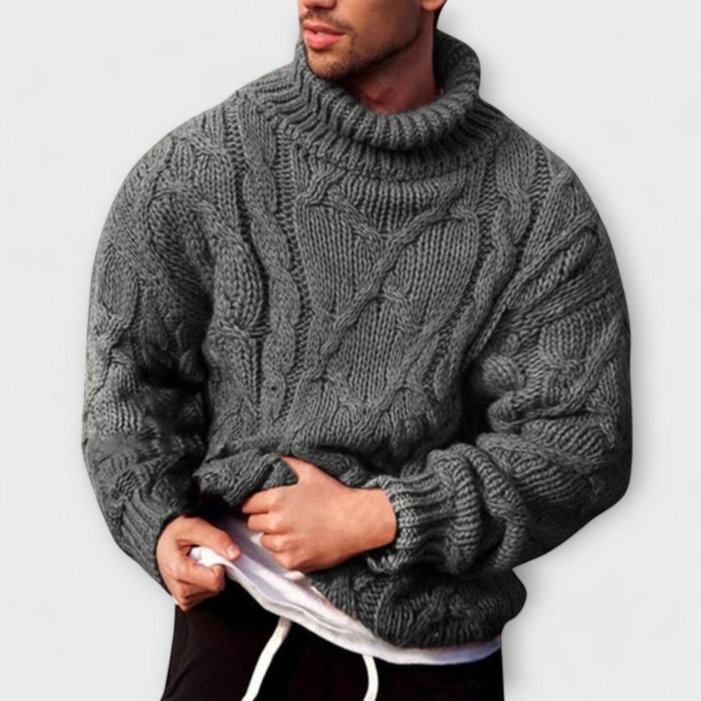 Winterlicher Rollkragenpullover für Herren - Bequem, Stilvoll und Nachhaltig